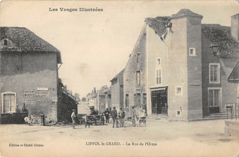 Carte postale ancienne Liffol Le Grand La Rue De L'Orme à Grand
