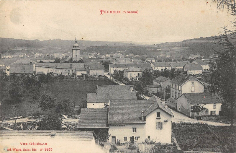 Carte postale ancienne Pouxeux Vue Generale à Pouxeux