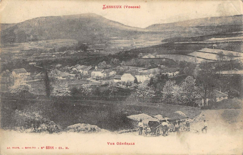 Carte postale ancienne Lesseux Vue Generale à Lesseux