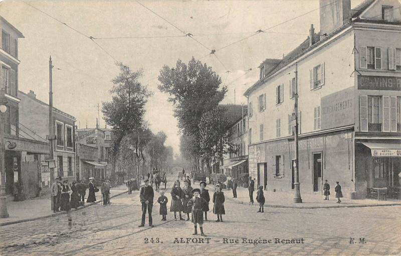 Carte postale ancienne Alfort Rue Eugene Renaut (cliché pas courant