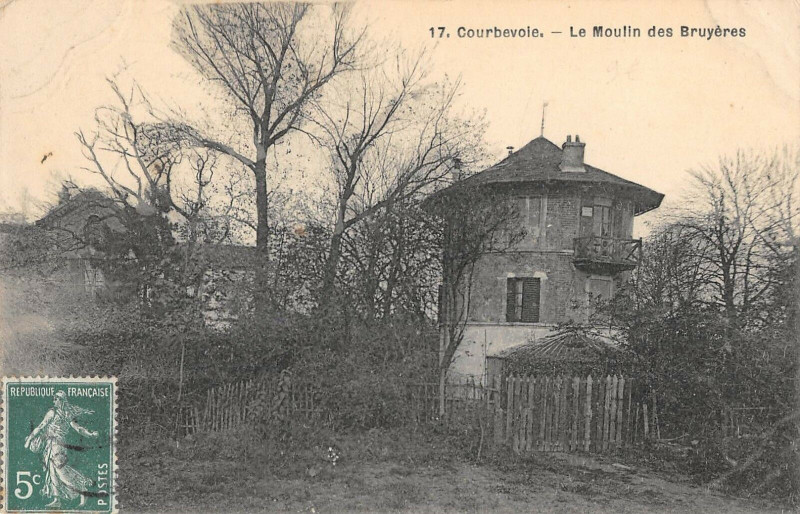 Carte postale ancienne Courbevoie Le Moulin Des Bruyeres à Courbevoie