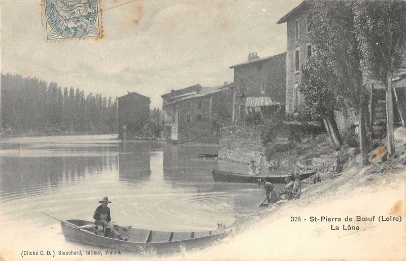 Carte postale ancienne Saint Pierre De Boeuf La Lone à Saint-Pierre-de-Boeuf