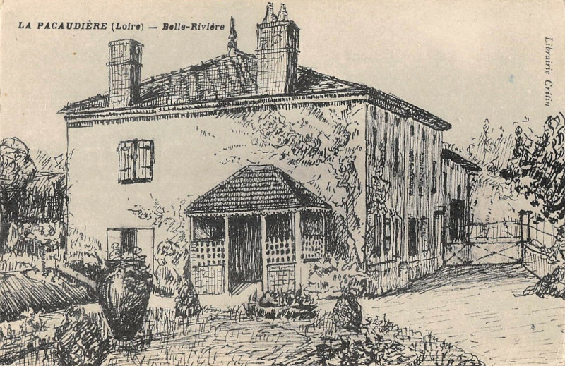 Carte postale ancienne La Pacaudiere Belle Riviere (cpa pas courante