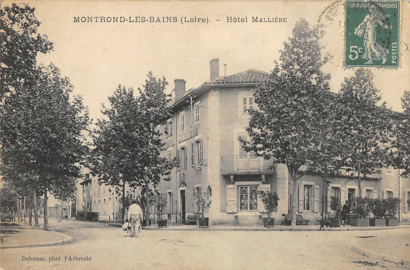 Carte postale ancienne Montrond Les Bains Hotel Malliere à Montrond-les-Bains