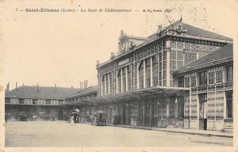 Carte postale ancienne Saint Etienne Gare De Chateaucreux