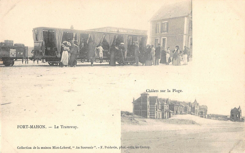 Carte postale ancienne Fort Mahon Le Tramway à Y