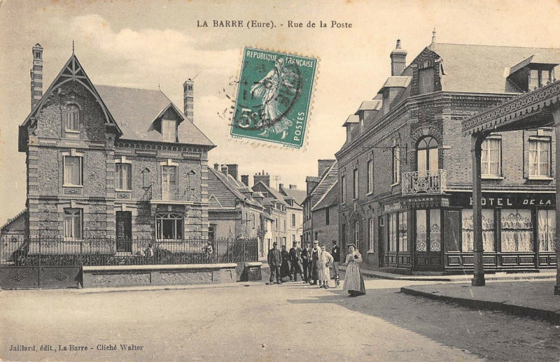Carte postale ancienne La Barre Rue De La Poste
