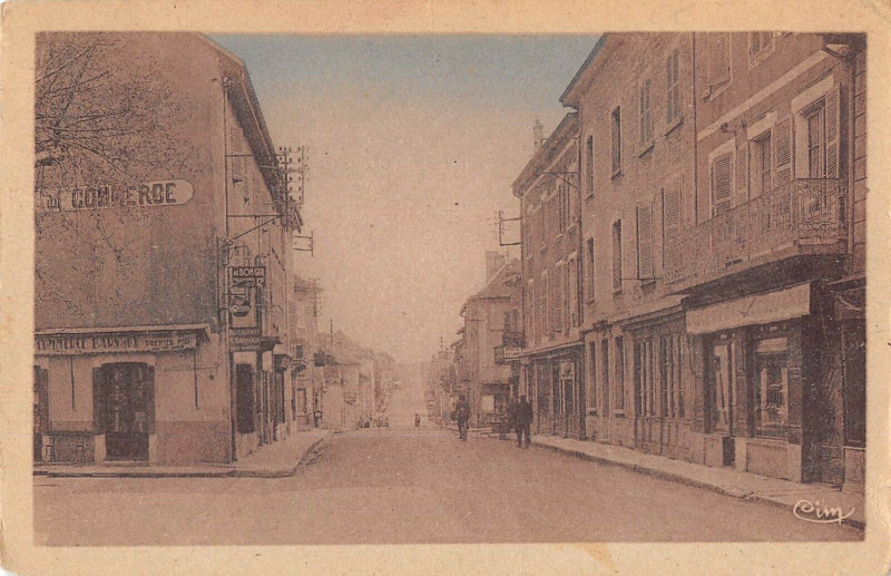 Carte postale ancienne Montalieu Rue Du Commerce