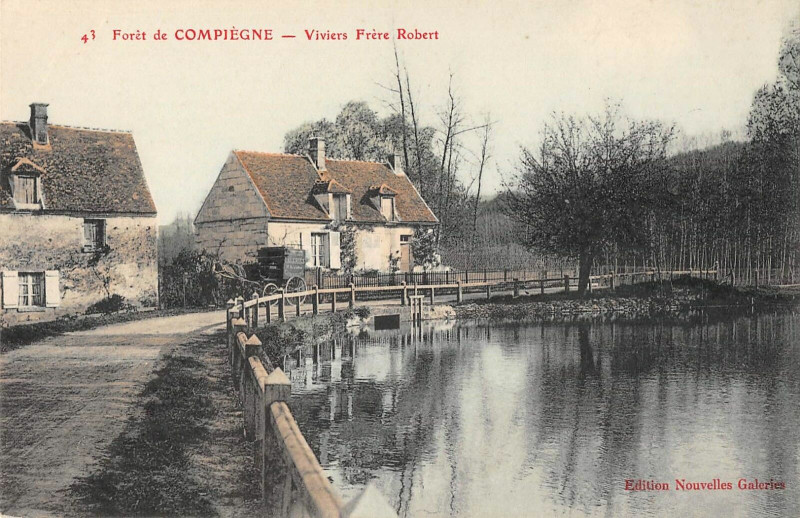 Carte postale ancienne Foret De Compiegne Viviers Frere Robert à Compiègne