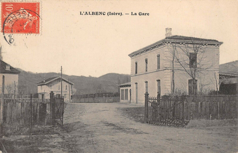 Carte postale ancienne L'Albenc La Gare à L'Albenc