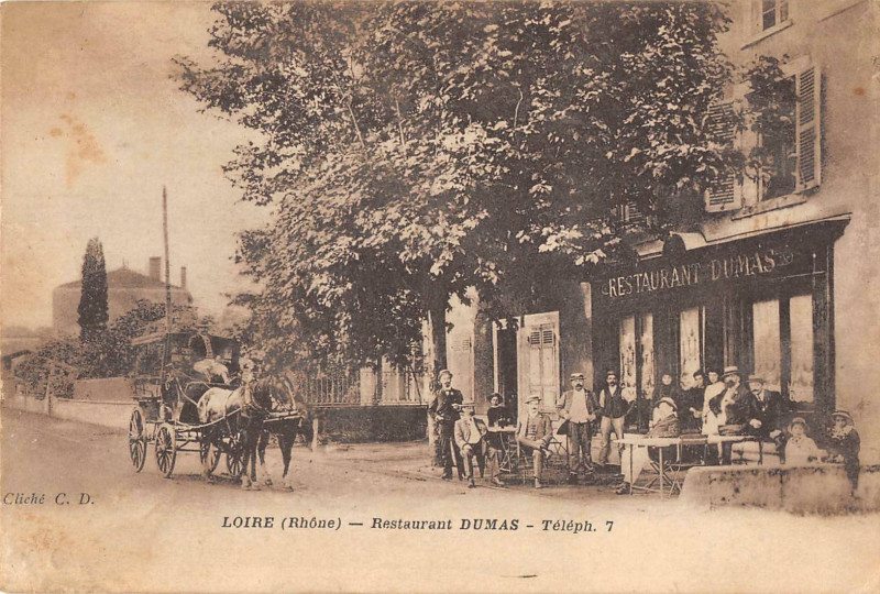 Carte postale ancienne Loire Restaurant Dumas