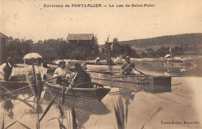 Carte postale ancienne Environs De Pontarlier Le Lac De Saint Point à Pontarlier
