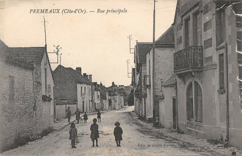Carte postale ancienne Premeaux Rue Principale