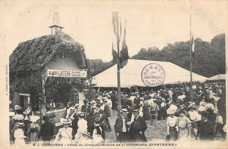 Carte postale ancienne Chartres Fetes Du Cinquantenaire De L'Harmonie Chartraine à Chartres