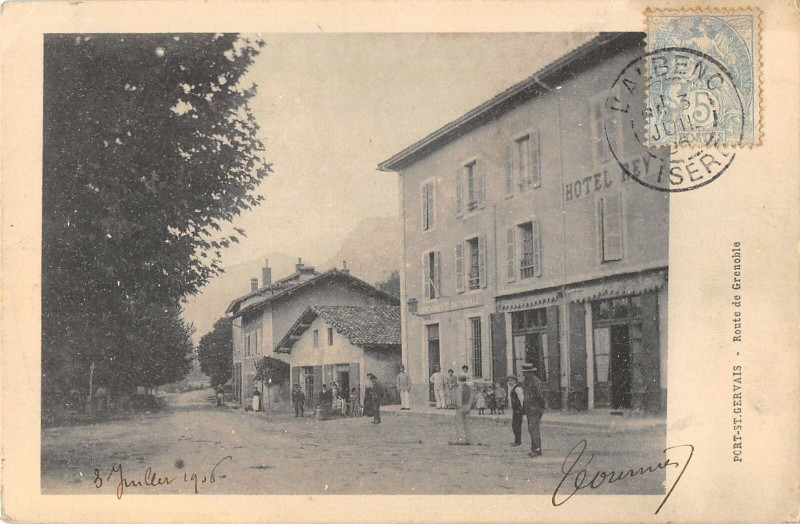 Carte postale ancienne Port Saint Gervais Route De Grenoble à Grenoble