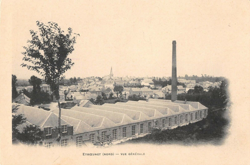 Carte postale ancienne Etroeungt Vue Generale (dos non divisé) à Étroeungt