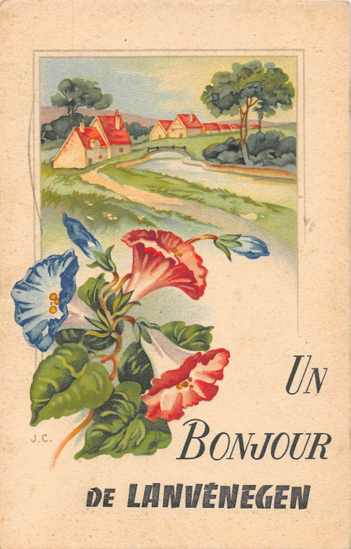 Carte postale ancienne Un Bonjour De Lanvenegen à Lanvénégen
