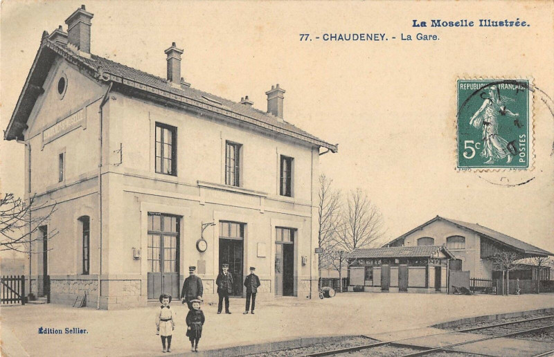 Carte postale ancienne Chaudeney La Gare