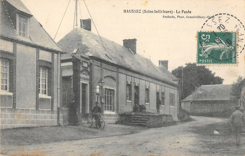 Carte postale ancienne Haussez La Poste à Haussez