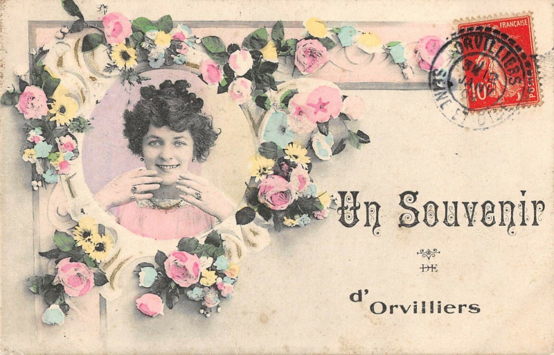 Carte postale ancienne Un Souvenir D'Orvilliers à Orvilliers