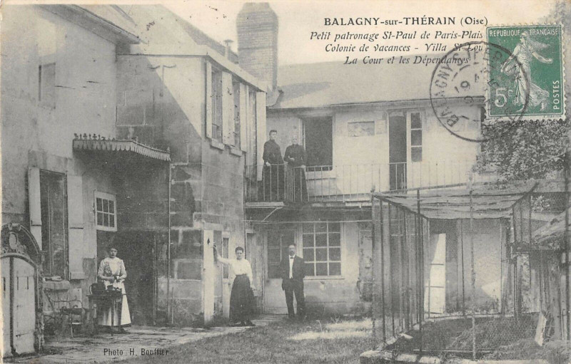 Carte postale ancienne Balagny Sur Therain Petit Patronage Saint-Paul De Paris Plaisance à Lagny