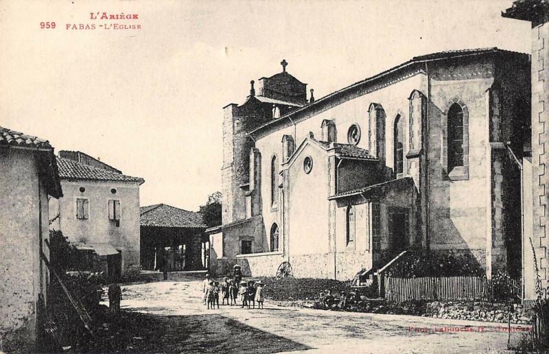 Carte postale ancienne Fabas L'Eglise à Fabas