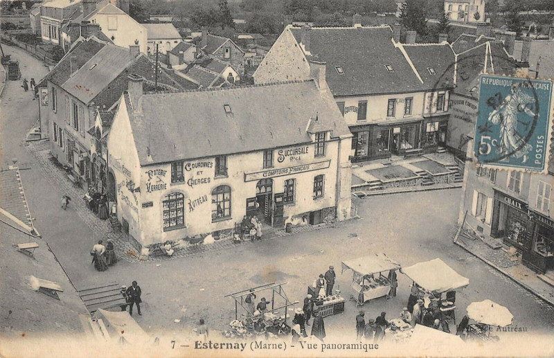 Carte postale ancienne Esternay Vue Panoramique à Esternay