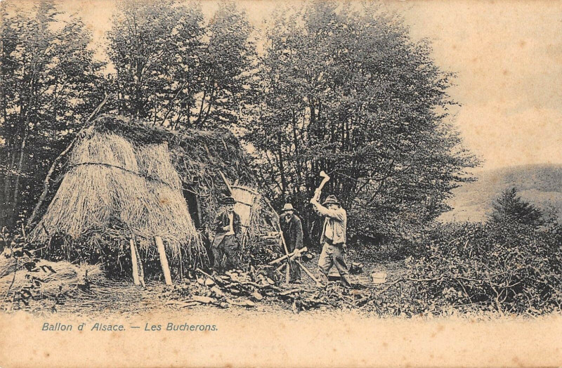 Carte postale ancienne Ballon D'Alsace Les Bucherons à Buc