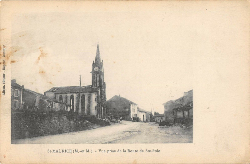 Carte postale ancienne Saint Maurice Vue Prise De La Route De Sainte-Pole