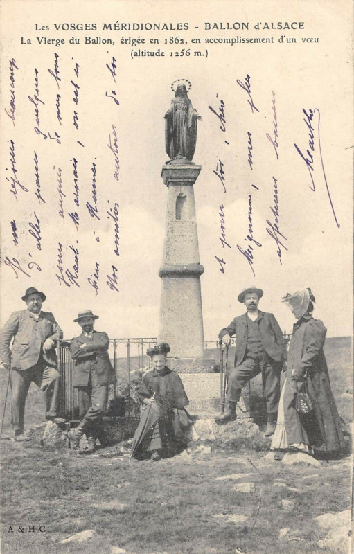 Carte postale ancienne Ballon D'Alsace La Vierge Du Ballon