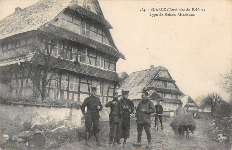 Carte postale ancienne Suarce Type De Maison Alsacienne à Suarce