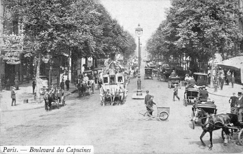Carte postale ancienne Paris Boulevard Des Capucines à Paris