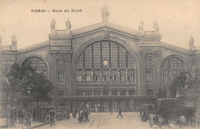 Carte postale ancienne Paris La Gare Du Nord à Paris