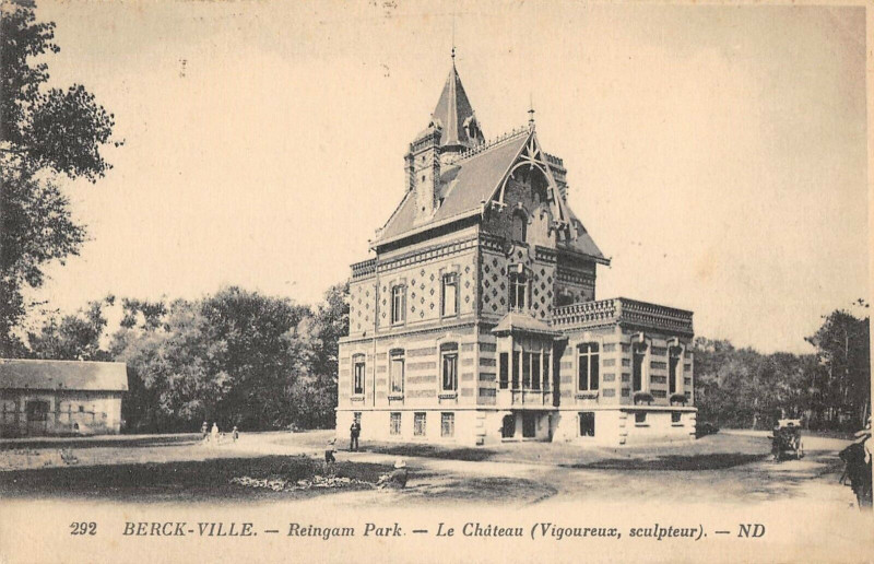 Carte postale ancienne Berck Ville Reingam Park Le Chateau à Berck