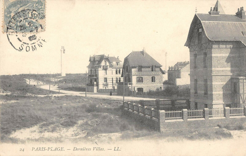 Carte postale ancienne Paris Plage Dernieres Villas