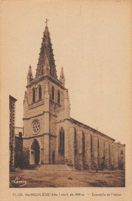 Carte postale ancienne Sainte Sigolene Eglise