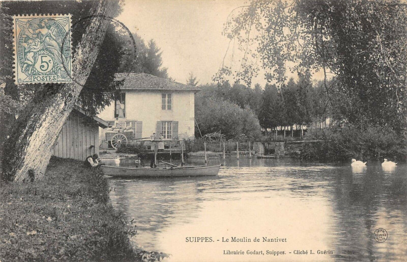 Carte postale ancienne Suippes Le Moulin De Nantivet à Suippes