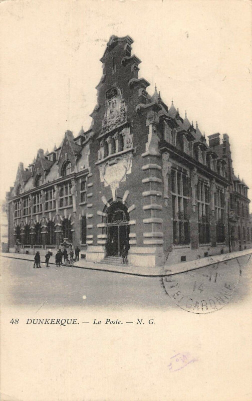 Carte postale ancienne Dunkerque La Poste à Dunkerque