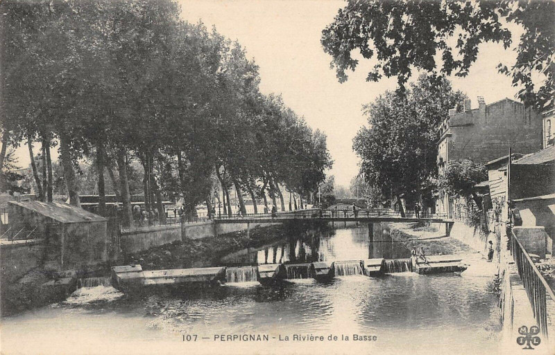 Carte postale ancienne Perpignan La Riviere Et La Basse à Perpignan