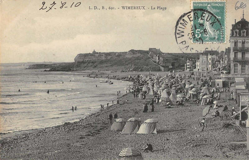 Carte postale ancienne Wimereux Plage à Wimereux