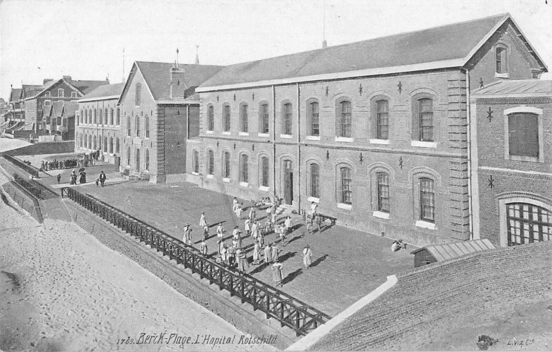 Carte postale ancienne Berck Plage Hopital Rotschild à Berck