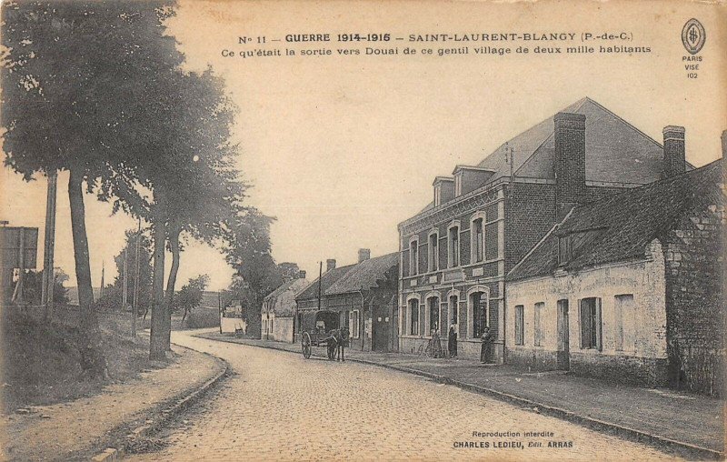 Carte postale ancienne Saint Laurent Blangy à Saint-Laurent-Blangy