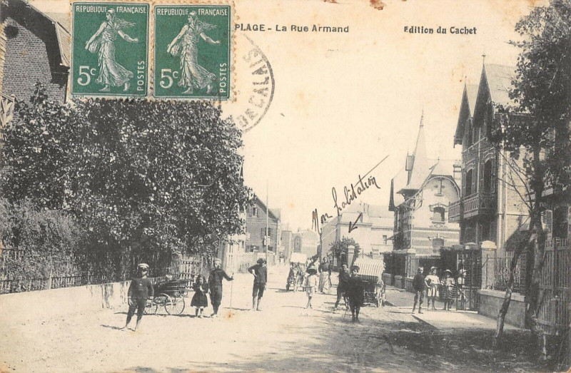 Carte postale ancienne Berck Plage Rue Armand à Berck
