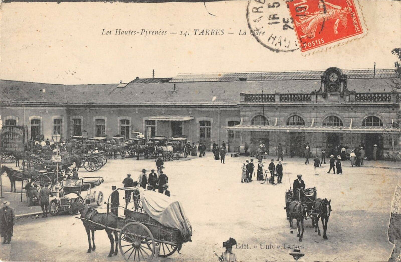 Carte postale ancienne 66 Tarbes La Gare à Tarbes