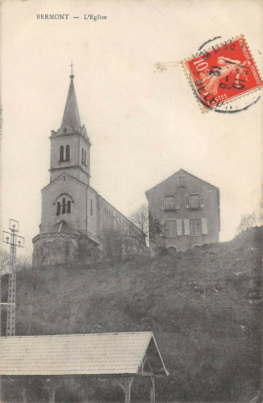 Carte postale ancienne Bermont Eglise à Bermont