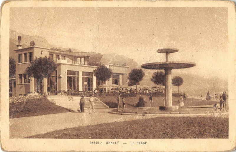Carte postale ancienne Annecy La Plage à Annecy