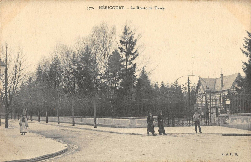 Carte postale ancienne Hericourt La Route De Tavey à Héricourt