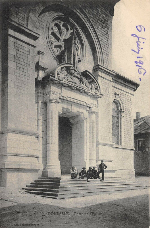 Carte postale ancienne Dombasle Porte Eglise