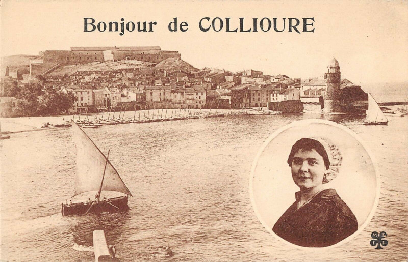 Carte postale ancienne Bonjour De Collioure à Collioure