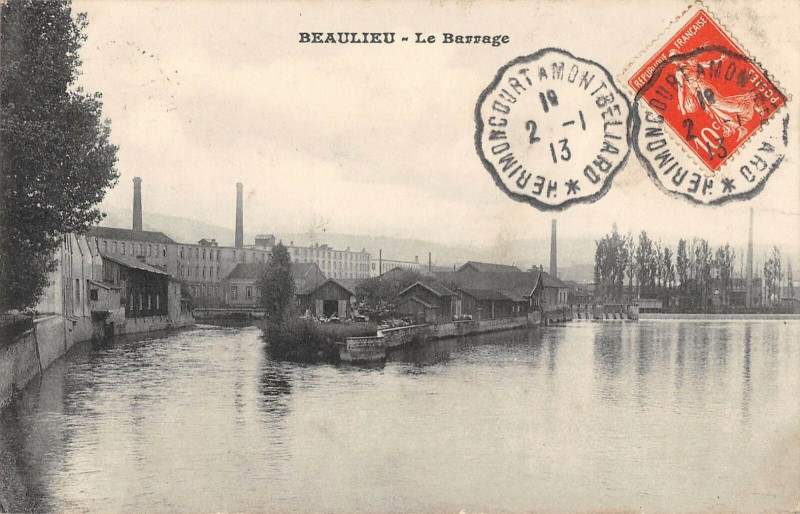 Carte postale ancienne Beaulieu Le Barrage (cliché pas courant